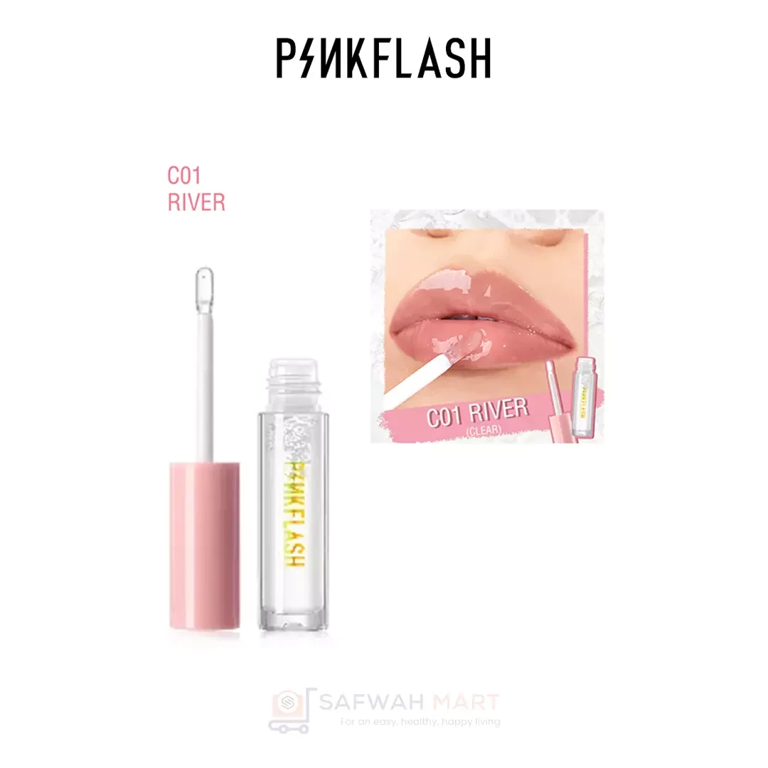 L02-PINKFLASH Ever Glossy Moist Lipgloss-C01(River Clear)