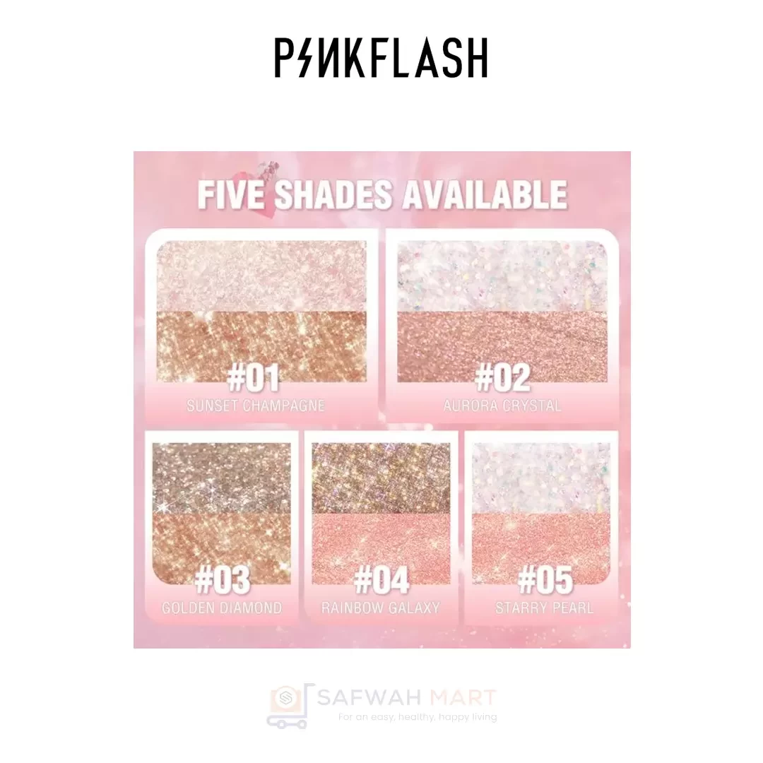 E18 – PINKFLASH All Glow Duo Liquid Eyeshadow -03(Golden Diamond)