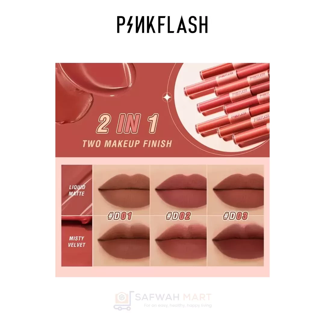 L13 – PINKFLASH Duo Liquid Lipstick (D02)