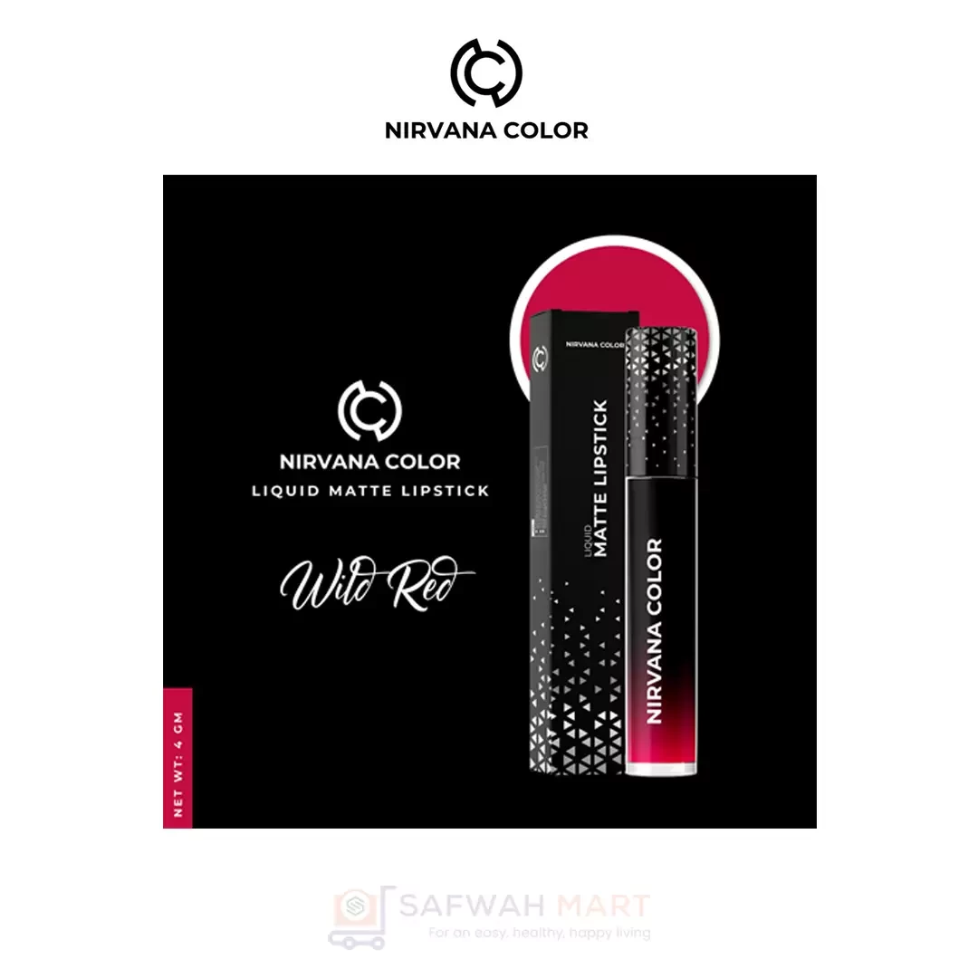Nirvana Color Liquid Matte Lipstick- Wild Red
