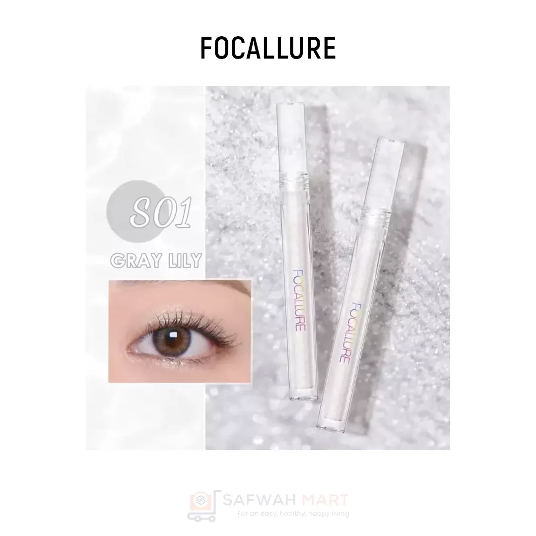 Focallure FA195 Glittering Liquid Eyeshadow S01 (Gray Lily)