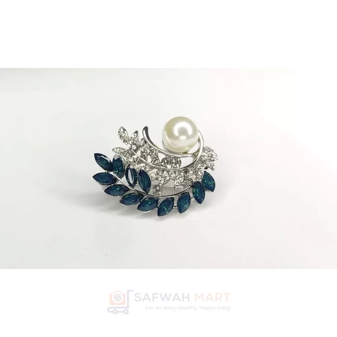 Leaf Branch Brooch ( Bottle Green)