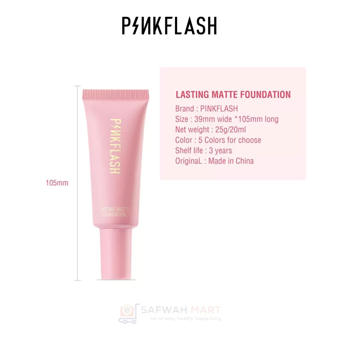 F03 – PINK FLASH Lasting Matte Foundation (#3 Warm Beige)