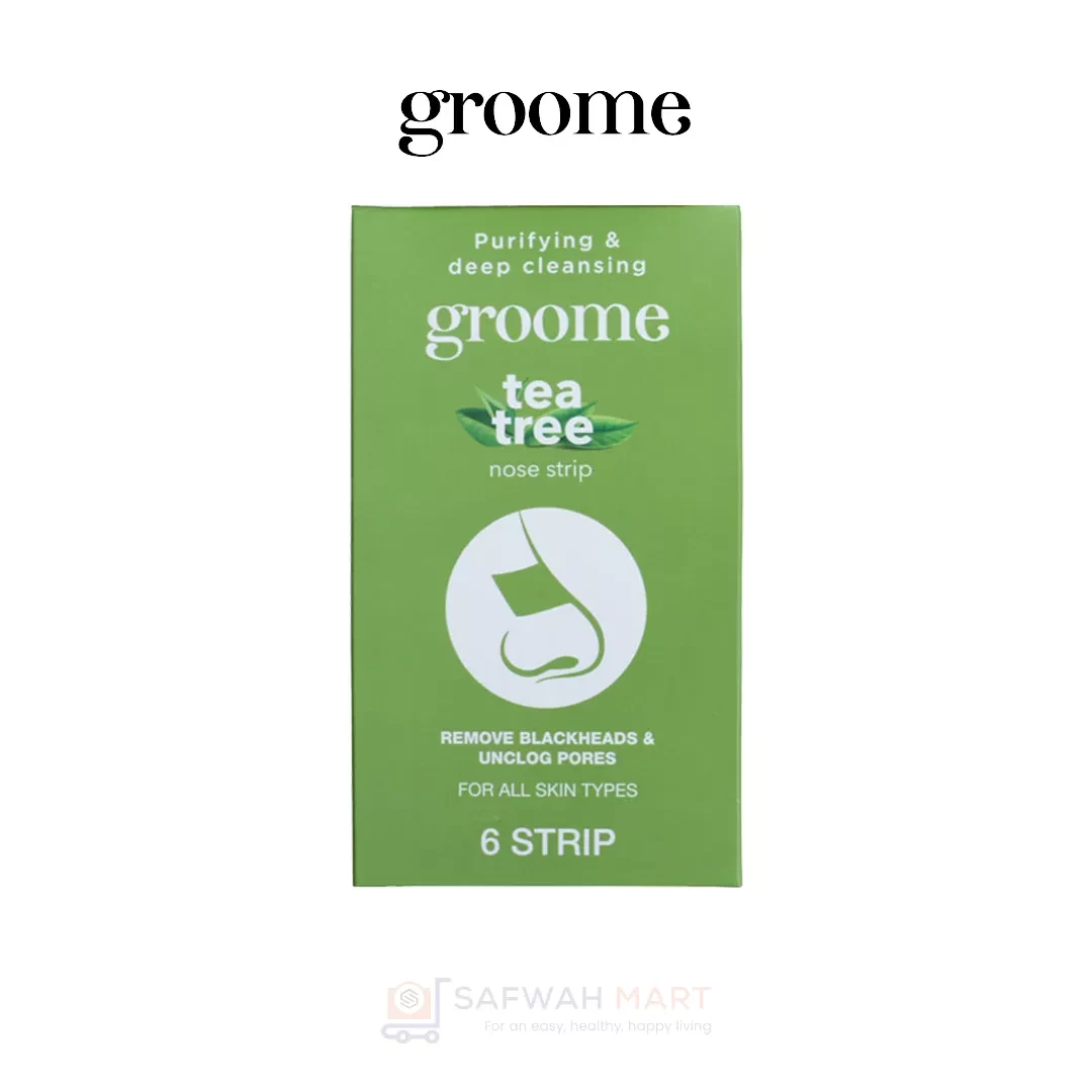 Groome Tea Tree Purifying & Deep Cleansing Nose Strips (Monthly Pack) 6 Pcs