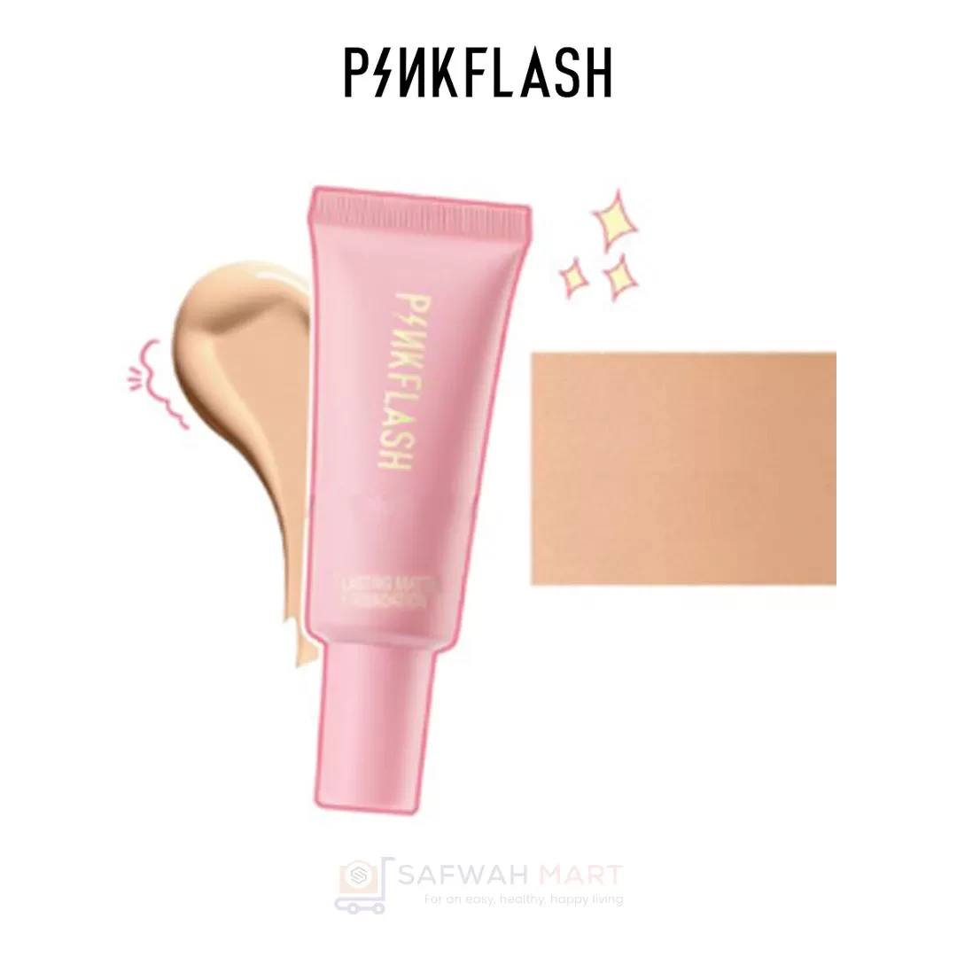 F03 – PINK FLASH Lasting Matte Foundation (#4 Medium Peach)