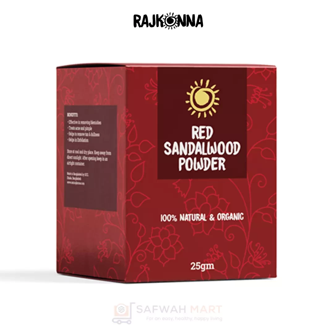 Rajkonna 100% Natural & Organic Red Sandalwood Powder