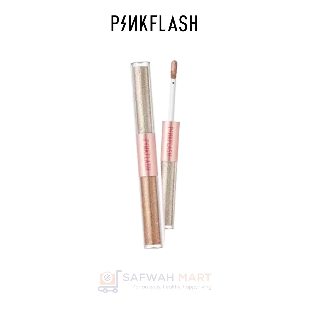 E18 – PINKFLASH All Glow Duo Liquid Eyeshadow -03(Golden Diamond)