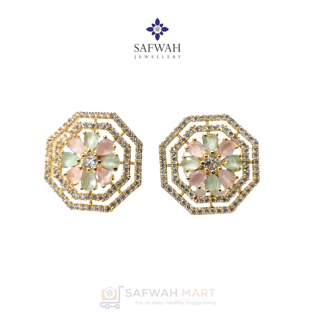 Ear Top Octagon Flower (Golden Multi)