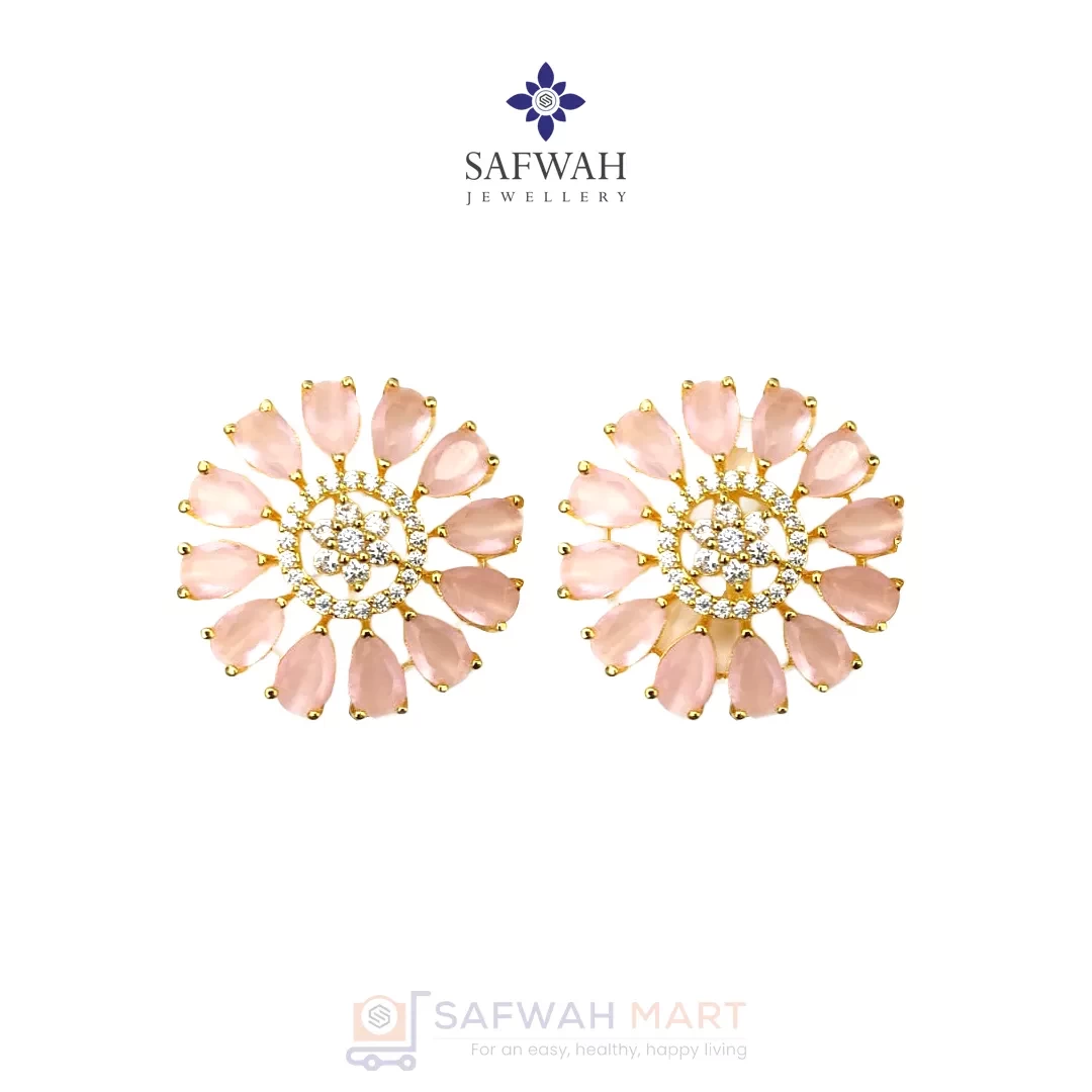 Ear Top Flower (Golden Pink)