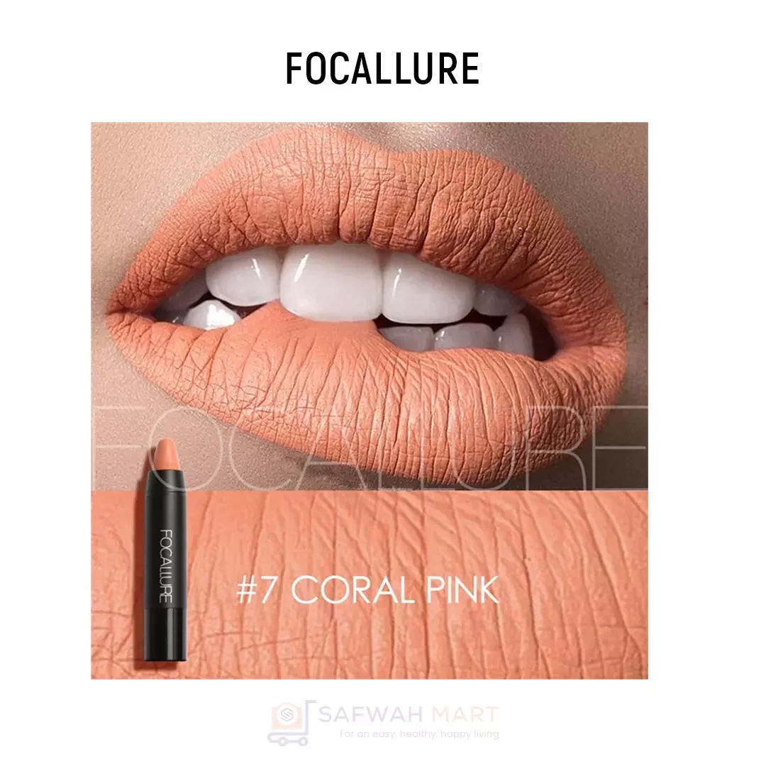 Focallure Matte Lips Crayon -07(Coral Pink)