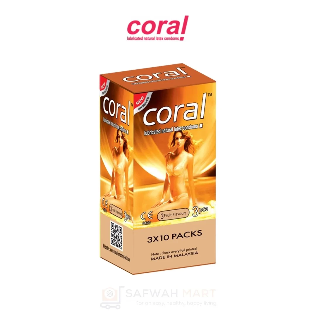 Coral Condom 3-Fruit Flavours (Girls)